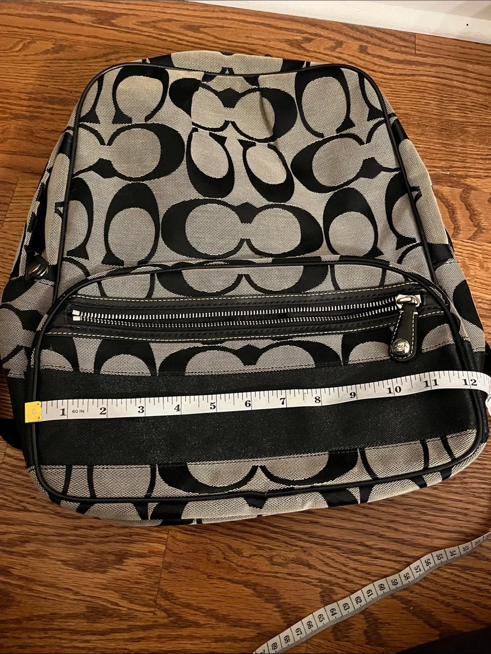 Coach Backpack in Black & Gray Signature Print F77171